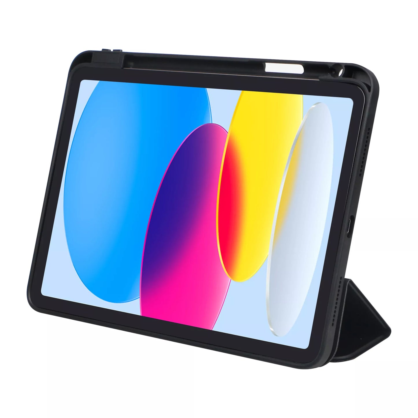 iPad 10th Generation Case 10.9 Inch 2022 Slim Tri-fold Stand Soft Back with Pencil Holder for iPad 10th Gen Support Touch ID Auto Sleep/Wake and Honeycomb Grid Cushion Design