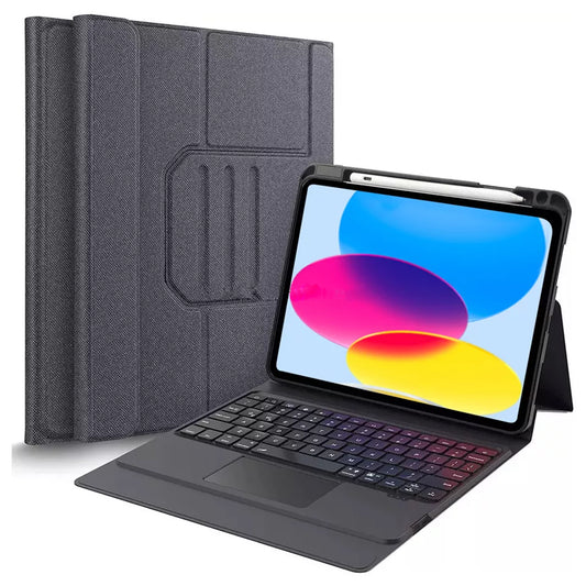 iPad 10th Generation 2022 10.9 Inch Keyboard with Touchpad for or iPad 10th Gen A2696/A2757/A2777 Detachable Wireless Keyboard Case with Pencil Holder