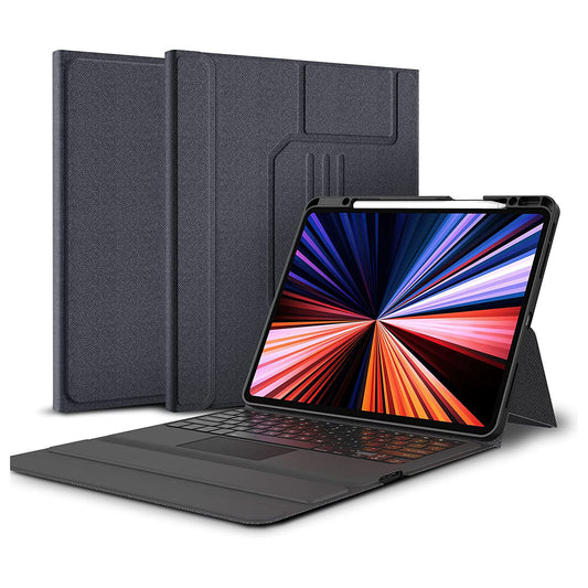 iPad Pro Leather Case With Keyboard 12.9 Inches Compatible Model A2229/A2233/A1876/A1895/A1983