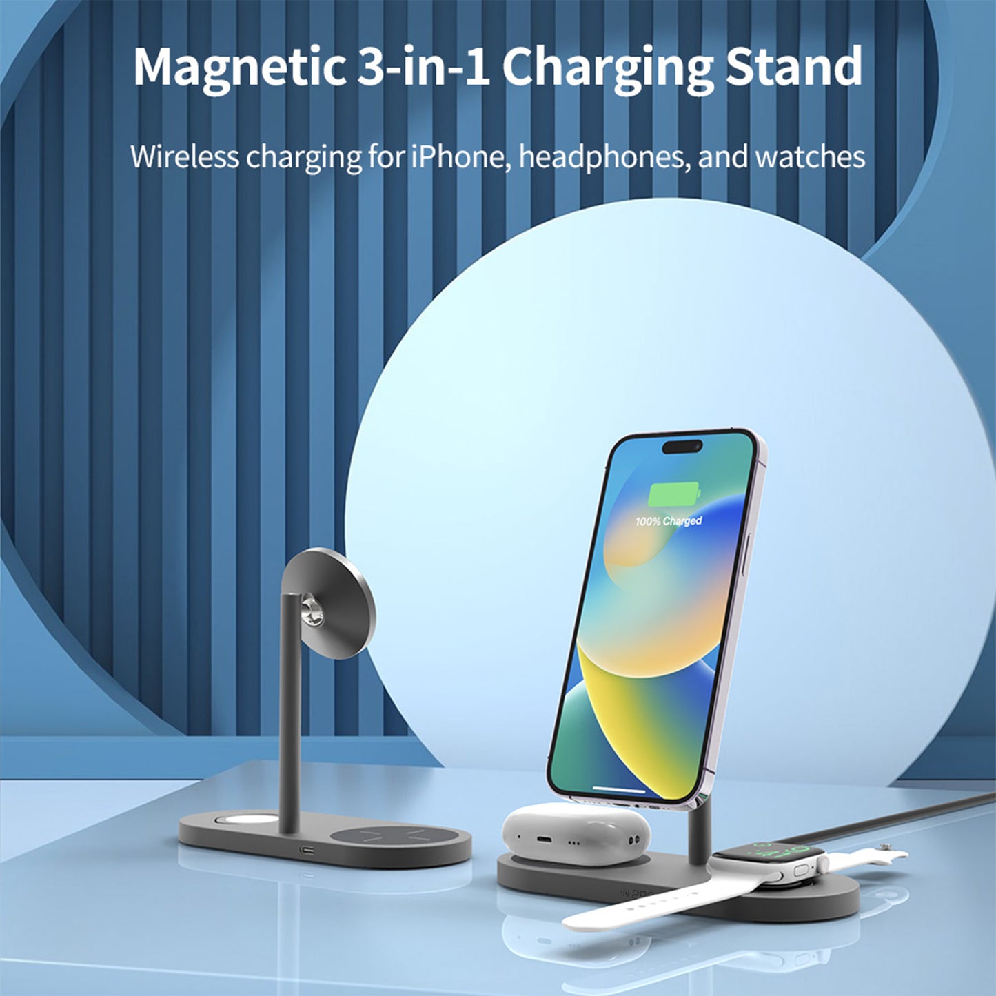 X23 PRO 3 in 1 Magnetic Phone Stand Wireless Charger
