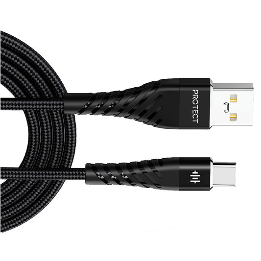 USB A to Type C Cable with 2m Length Tangle Free Fast Data Sync And Transfer 480mbps Cable