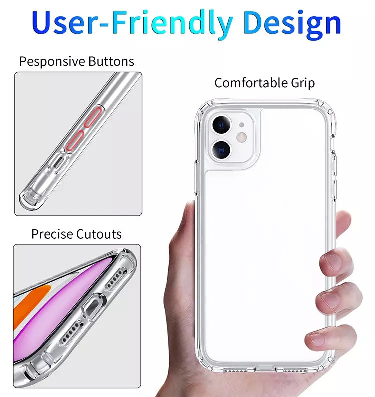 iPhone 11 Clear Bumper Case Shockproof, Anti Scratch & High-Quality TPU