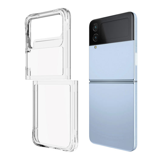 Samsung Galaxy Z Flip 4 Clear Case Premium Thin Transparent Hard PC with Non-Slip Grip Protective Cover for Z Flip 4