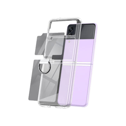 Samsung Galaxy Z Flip 4 Clear Case Premium Thin Transparent Hard PC with Non-Slip Grip Protective Cover for Z Flip 4