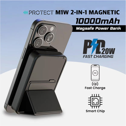 M1W 2 in 1 10,000 mAh Magsafe Power bank