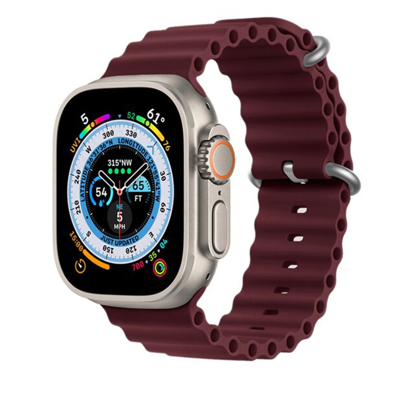 Silicone Ocean Strap Compatible With Apple Watch Band 38/40/41mm