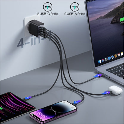 GaN 67W Dual Ports USB A and Type-C Multi-Port Charger Set including 1.2m Type C to Type C 100W Cable
