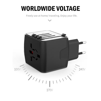 Universal Travel Adapter with 3 USB & 1 Type C Charging Ports