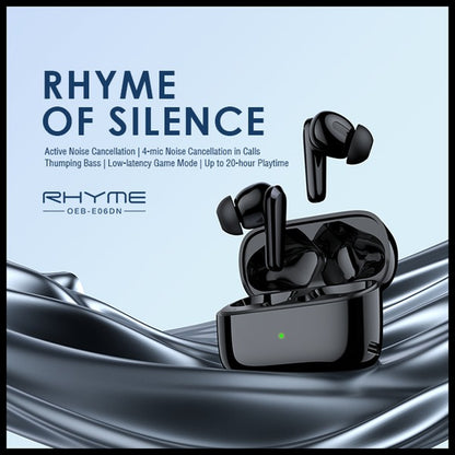 Oraimo Rhyme Anc Noise Cancellation Thumping Bass True Wireless Earbuds Black OEB-E06DN