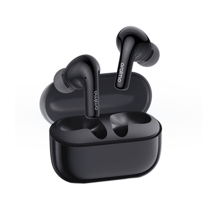 Oraimo SpaceBuds Z Active Noise Cancelling Bluetooth Earphones, Sound360 Spatial Audio True Wireless Earbuds,4 Mics for AI Clear Calls,38H Playtime,Dual Device Connectivity, Customization via App Black
