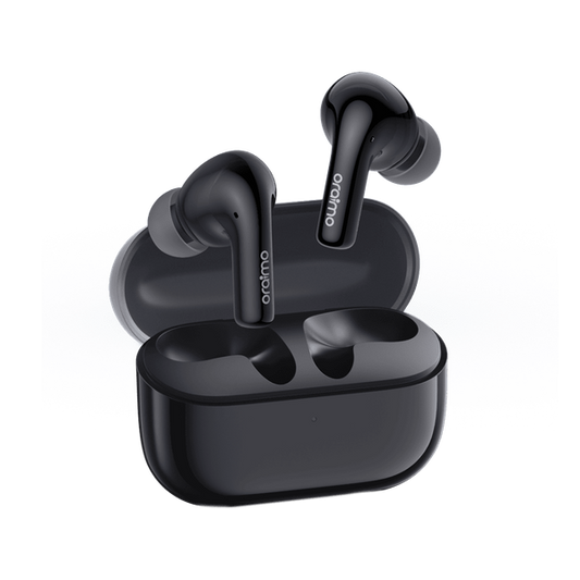 Oraimo SpaceBuds Z Active Noise Cancelling Bluetooth Earphones, Sound360 Spatial Audio True Wireless Earbuds,4 Mics for AI Clear Calls,38H Playtime,Dual Device Connectivity, Customization via App Black